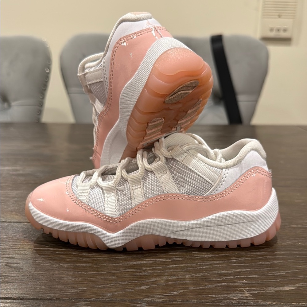 Pink and white air Jordan girls size 12 sneakers